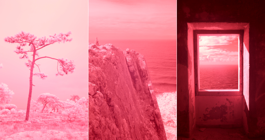 Evan Roth Red Lines with Landscapes